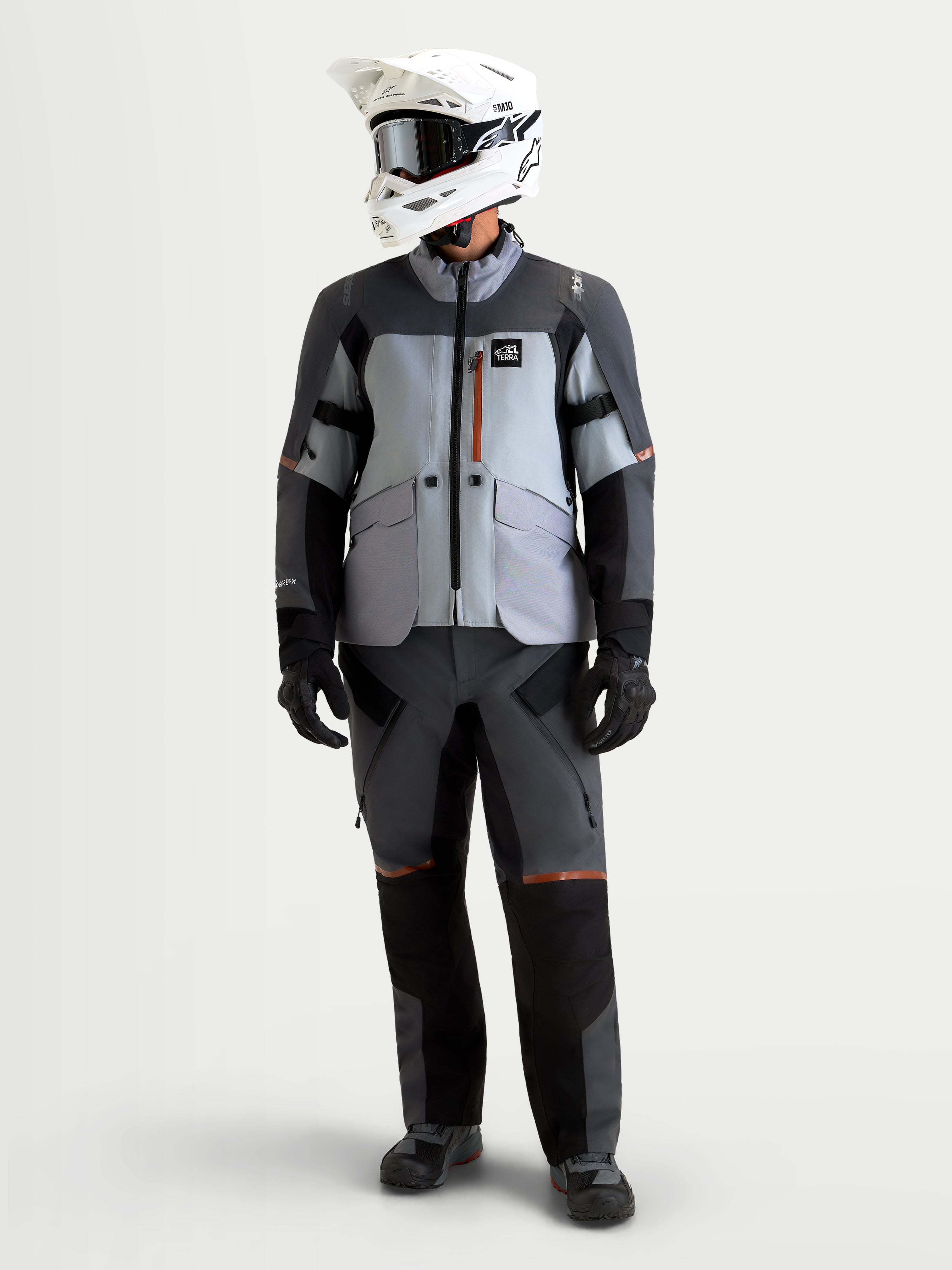 ST-7 V2 Gore-Tex - Gray Black Moto Jacket | Alpinestars®