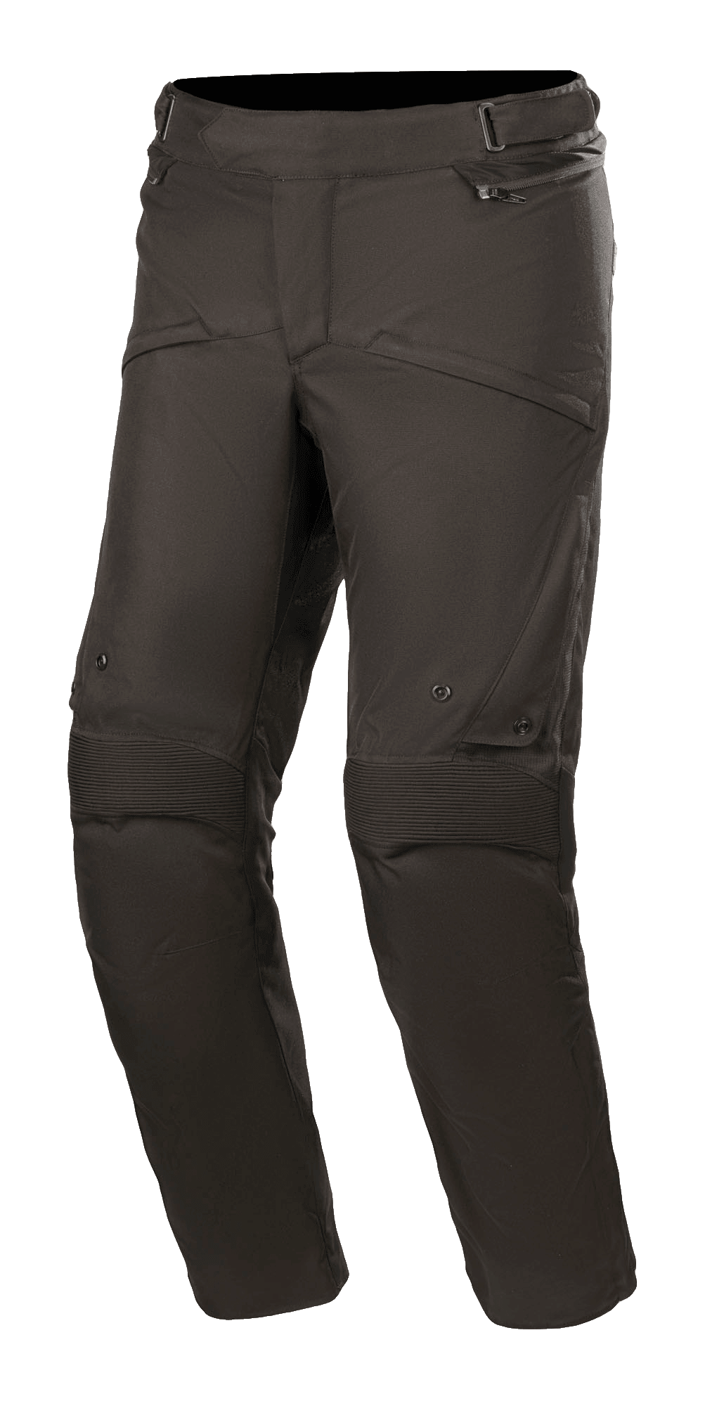 Alpinestars Road Pro GORE-TEX Hose, Motorrad-Touringhose, Schwarz, mit Akkordeon-Stretcheinsätzen an den Knien, Belüftungsöffnungen mit Reißverschluss und technischer Textilkonstruktion für Adventure-Touring