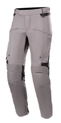Alpinestars Road Pro GORE-TEX Pants, Motorcycle Touring Pants, Dark Gray and Black, featuring accordion stretch panels on knees, adjustable waist straps, zippered ventilation and pockets, durable technical textile construction