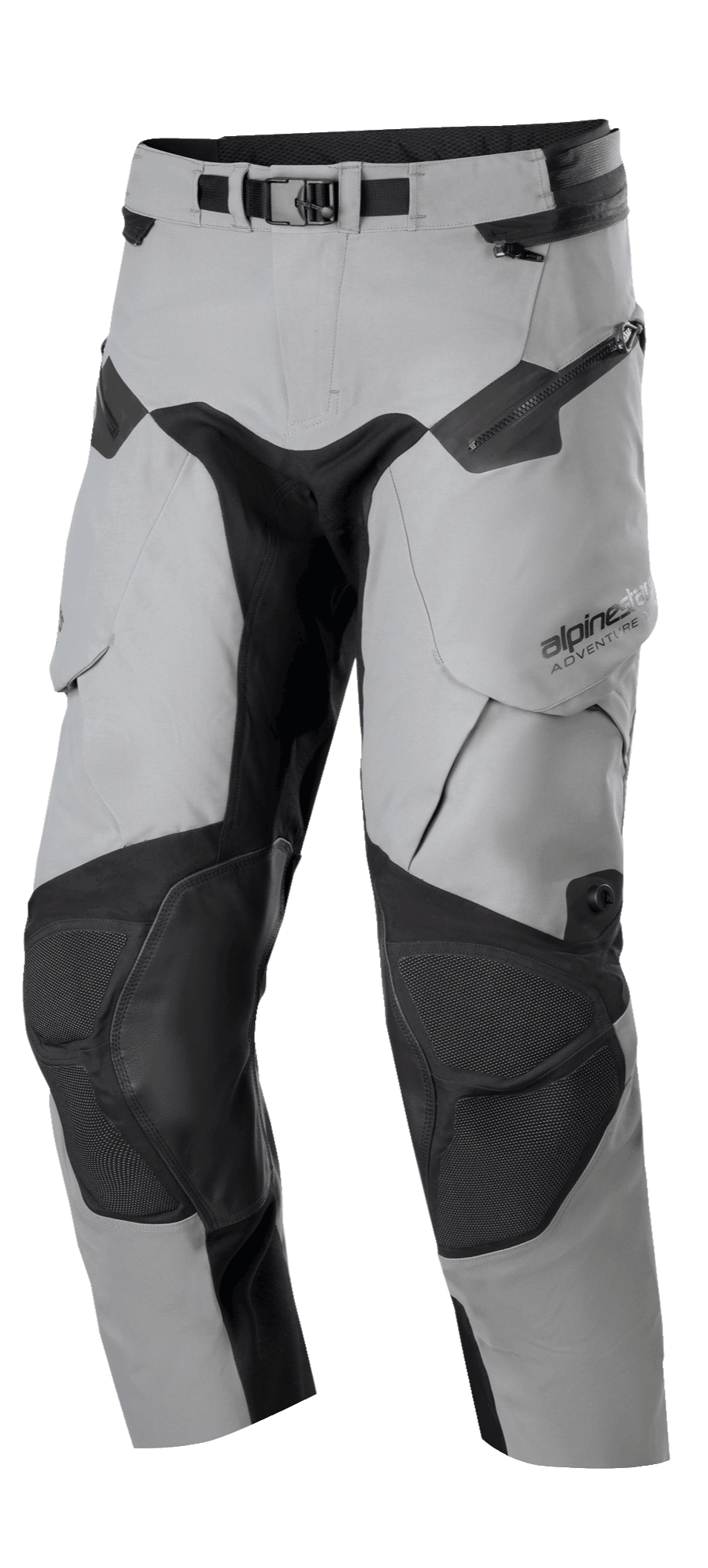 Alpinestars Boulder 3L GORE-TEX Hose - Kurze Länge, Adventure-Touring-Motorradhose, Dunkelgrau und Schwarz, mit verstärkten Knieeinsätzen, verstellbarem Taillengürtel mit Schnalle, wasserdichten Reißverschlüssen und ergonomischen Taschen, strapazierfähige Konstruktion für extreme Wetterbedingungen