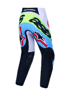 Alpinestars Supertech Dyna Hose, Herren-Motocross-Hose in Grün Fluo und Schwarz, Rückansicht mit atmungsaktiven Zonen.