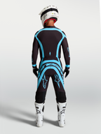 Alpinestars Supertech Vesta Hose in Schwarz und Türkis, Profi-Motocross-Hose mit athletischer Passform.