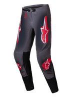 Alpinestars Supertech Lipan Hose, Motocross-Hose, Rauchgrau und Hellrot, mit Stretch-Ripstop-Konstruktion und SX1 Magnetschnalle