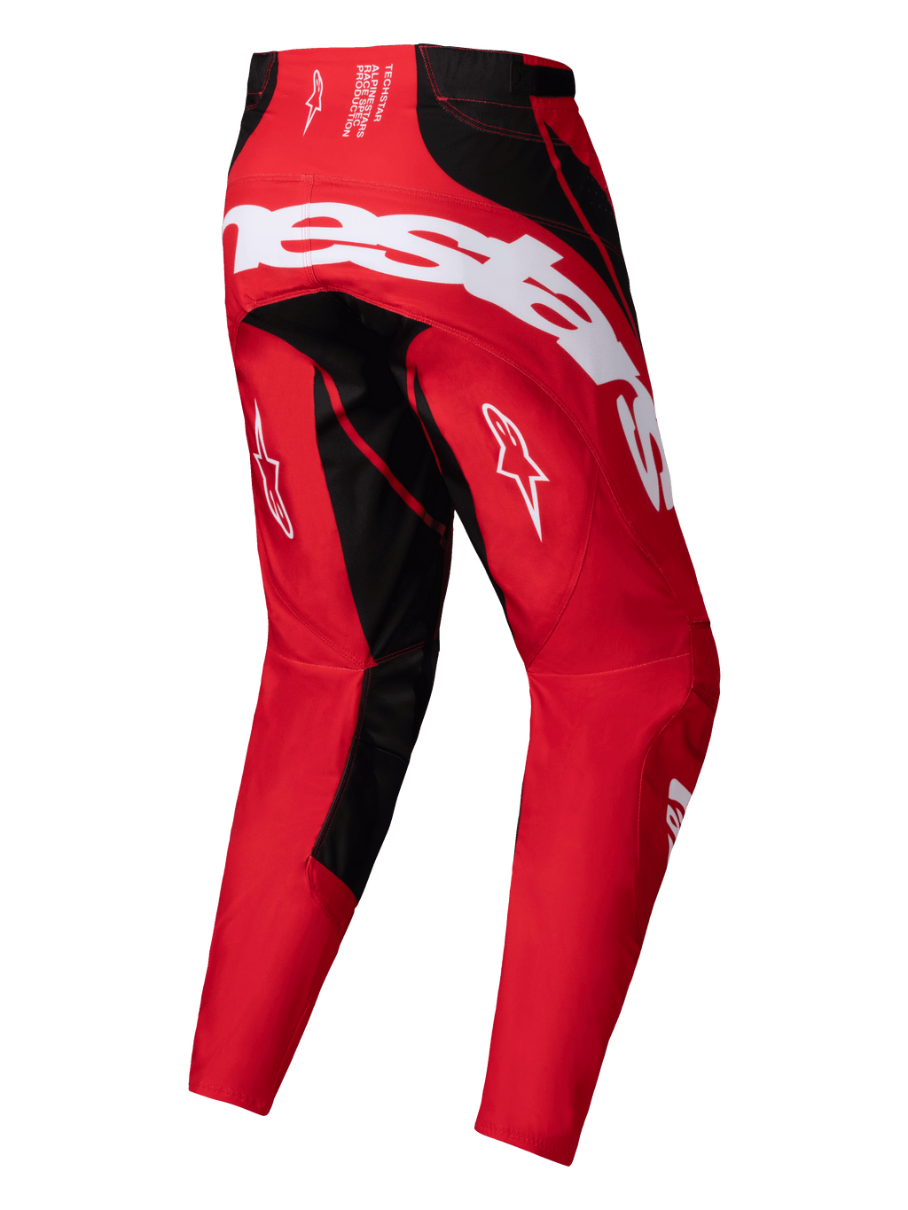 2025 Techstar Dreem Hose, Motocross-Hose für Herren, Rot und Schwarz, Rückansicht mit Stretch-Ripstop-Konstruktion
