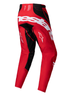 2025 Techstar Dreem Hose, Motocross-Hose für Herren, Rot und Schwarz, Rückansicht mit Stretch-Ripstop-Konstruktion