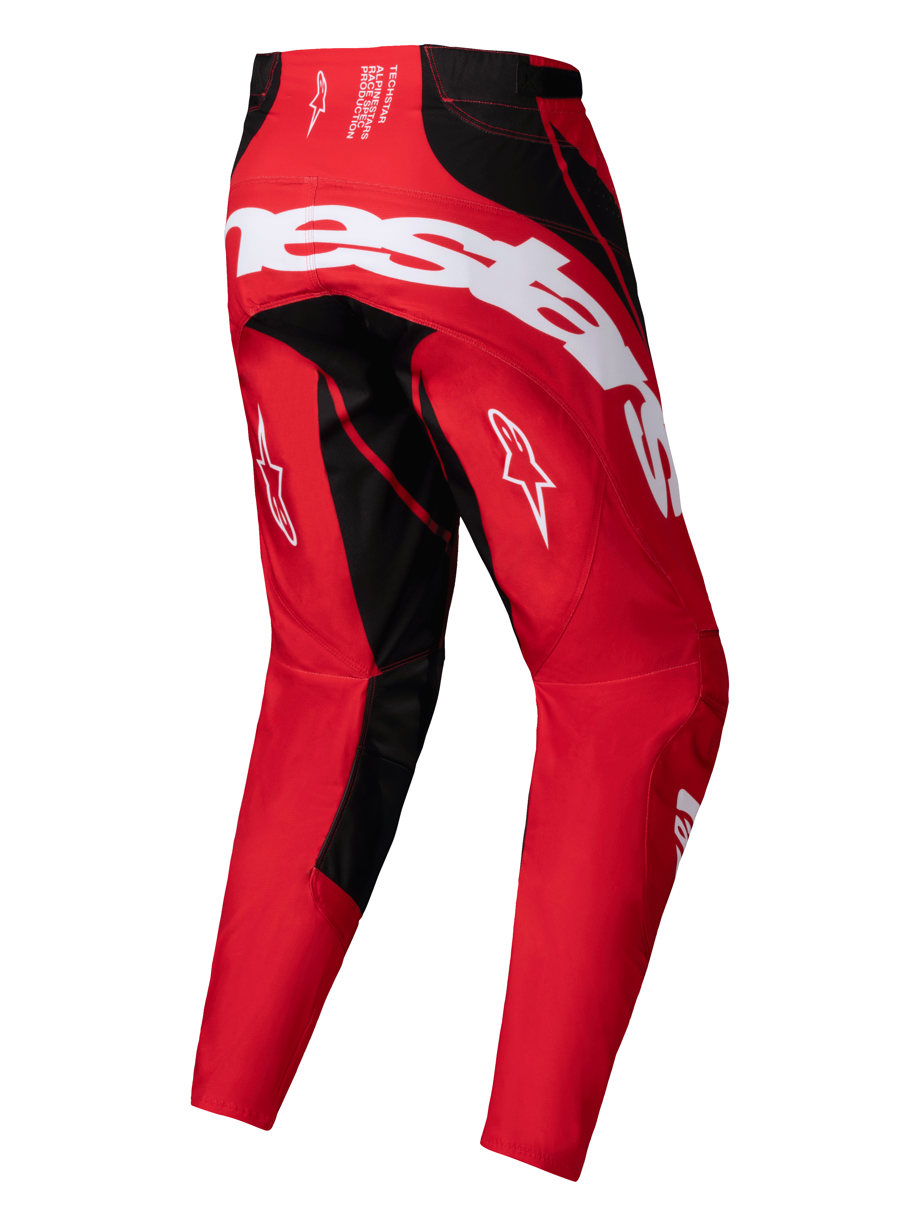 2025 Techstar Dreem Hose, Motocross-Hose für Herren, Rot und Schwarz, Rückansicht mit Stretch-Ripstop-Konstruktion