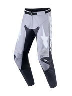 Alpinestars Racer Amber Men's Motocross Pants, Gray and Light Lilac, 600D polyfabric with leather knee panels.