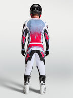 Alpinestars Fluid Drag Hose, Motocross-Hose für Herren, Schwarz, Weiß und Fluo-Rot, ergonomische 3D-Passform, Rückansicht.