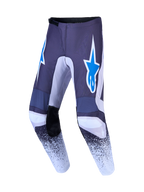 Alpinestars Fluid Drag Hosen, Motocross-Hose für Herren, Grau und Blau, verstärktes Polygewebe mit Sternlogografiken.