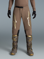Alpinestars Supertech Air Gold Hose Limited Edition, Herren Motocross-Hose in Braun und Gold mit belüftetem Ripstop-Gewebe.