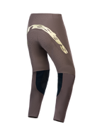 Alpinestars Supertech Air Gold Hose, Motocross-Hose für Herren, Braun und Gold, belüftetes Stretch-Gewebe, Rückansicht.
