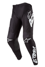 Alpinestars 2024 Racer Hana Hose, Motocross-Hose, Schwarz und Weiß, Ergonomisches Design mit vorgeformten Beinen, Knieinnenseiten aus Leder, Strapazierfähige Offroad-Bekleidung