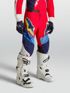 Alpinestars Jugend Supertech Dyna Hose, Motocrosshose in Rot und Blau aus Stretch-Ripstop-Gewebe.