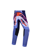 Alpinestars Youth Supertech Dyna Pants, Purple and Pink Motocross Racing Pants, rear view showing reinforced seat area.