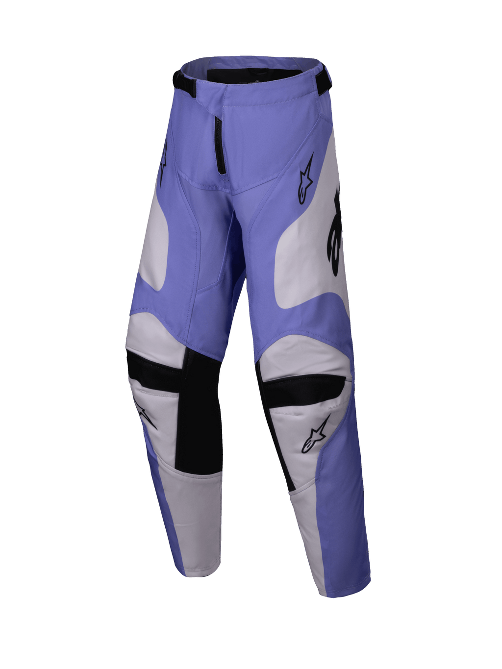 Alpinestars 2025 Youth Racer Veil Hose, Motocross-Hose, Lila und Weiß mit Schwarz, mit Knie-Innenpaneelen aus Ziegenleder und ergonomisch vorgeformtem Design, strapazierfähige Offroad-Ausrüstung für Jugendliche