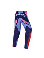 Alpinestars Youth Fluid Hunt Pants, youth motocross racing gear, violet and purple, durable polyfabric, back view.