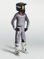 Alpinestars Youth Fluid Amber Pants in Sand, youth motocross pants featuring white star graphics and a pre-curved sport fit.