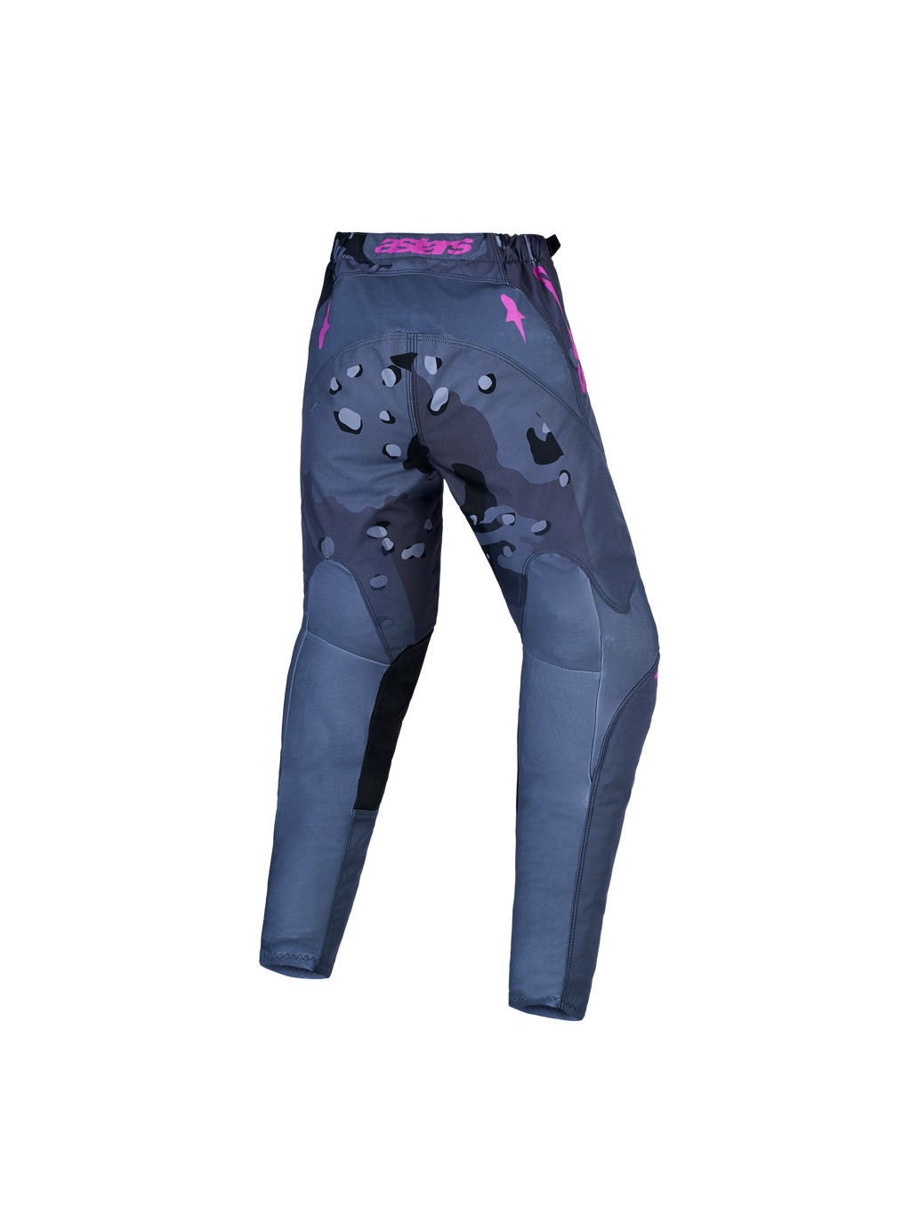 Alpinestars Youth Fluid Lone V2 Pants, Youth Motocross gear, Grey and Pink camo pattern, rear view for off-road performance.