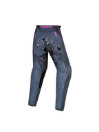 Alpinestars Jugend Fluid Lone Hose 2027, Jugend-Motocrosshose, Grau Camo und Lila, strapazierfähige 600D-Polygewebe-Konstruktion, Rückansicht.