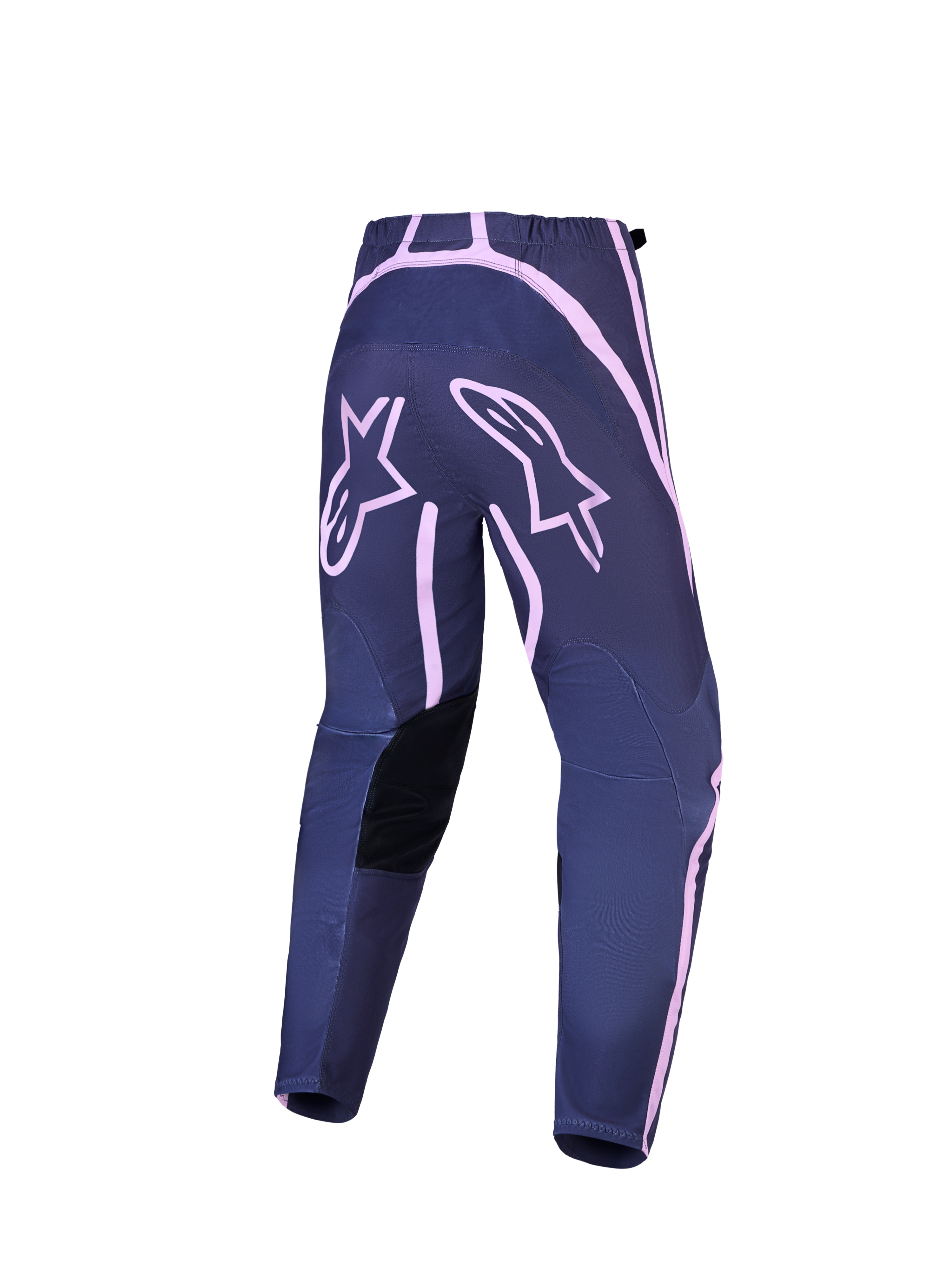 Alpinestars Stella Fluid Apex V2 Women's Motocross Pants, Graystone and Pink, back view with reinforced seat panels.