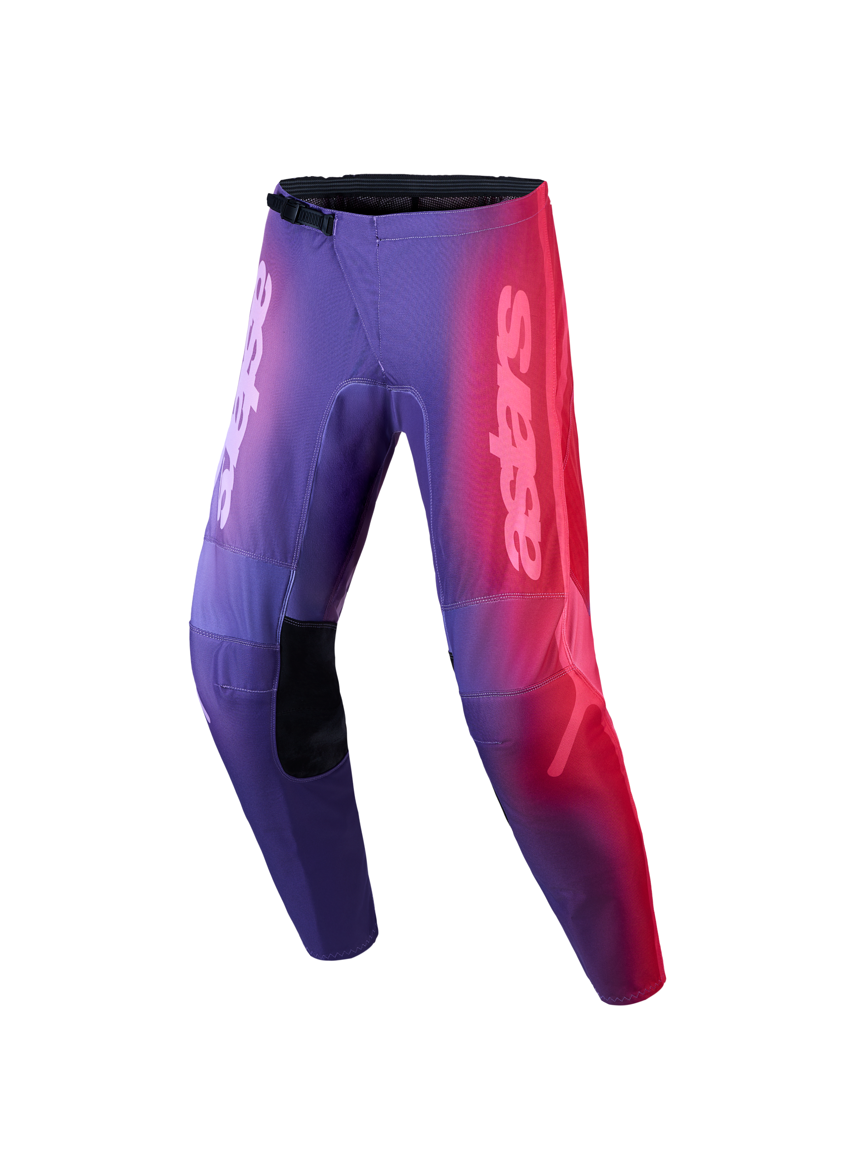 Alpinestars Stella Fluid Kepler Hose, Damen-Motocrosshose für den Offroad-Sport, Lila und Rot mit Farbverlauf, ergonomisch vorgeformte Beine und Ratschenverschluss für eine sichere Passform.