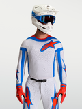 Alpinestars Supertech Vesta Trikot, Herren-Motocross-Trikot, Helllila und Rot, blaue Akzente, atmungsaktive Mesheinsätze