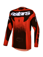 Alpinestars Techstar Swan Trikot, Motocross-Renntrikot für Herren, Cardinal Red und Schwarz, Performance-Stretchgewebe, athletische Passform für MX-Rennsport