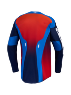 Alpinestars Racer Hunt Trikot, Motocross-Ausrüstung, Blau und Rot, leichtes feuchtigkeitsableitendes Textilgewebe, Rückansicht