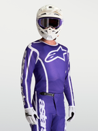 Alpinestars Fluid Apex V2 Trikot, Herren-Motocross-Trikot in Blau und Weiß, feuchtigkeitsableitendes Funktionsgewebe, sportlicher Schnitt für den Offroad-Einsatz
