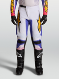 Alpinestars Fluid Drag Hose 2027, Herren-Motocross-Hose, Helllila und Blau mit goldenen Akzenten, Offroad-Rennsport.
