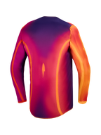 Alpinestars Fluid Kepler Trikot, Herren-Motocross-Oberteil, Lila und Orange, längerer Rückenschnitt für Offroad-Komfort.