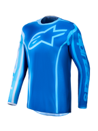 Alpinestars Fluid Kepler Trikot, Motocross-Trikot für Herren, Blau und Hellblau, feuchtigkeitsableitendes Polygewebe.