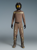 Alpinestars Limited Edition Supertech Air Gold Gear Set, Earth Brown and Gold ventilated motocross kit with helmet and boots.