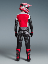 Techstar Trikot Limited Edition Beast Coast, rotes Rückenteil, Camo-Ärmel, komplette MX-Ausrüstung in Rückansicht.