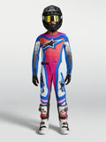 Alpinestars Supertech Jugend-Trikot Maven 2027 AND Jugendliche Supertech Maven Gear Set, Motocross, Jugend, Blau und Koralle.