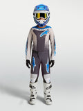 Alpinestars Fluid Jugend Drag Gear Set 2027, Motocross-Outfit für Kinder, Grau und UCLA-Blau, Offroad-Rennsport-Performance.