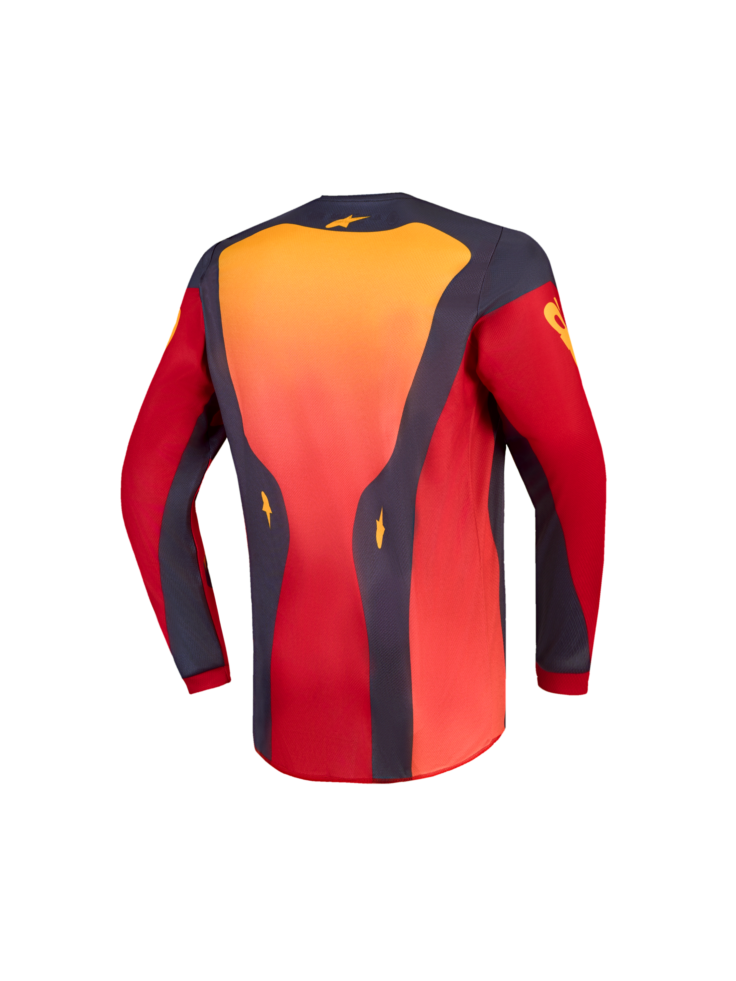Alpinestars Fluid Hunt Jugend-Trikot, rot-graues Motocross-Shirt mit verlängerter Rückenpartie für junge Offroad-Fahrer.