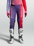 Alpinestars Stella Fluid Kepler Hose, Motocross-Hose für Damen in Lila und Rot mit verstärkten Knien.