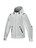 Alpinestars Moflow Air Tech Kapuzenjacke für Herren, Grau, atmungsaktive Mesh-Motorradjacke, Tech-Air Ready, Urban-Stil.