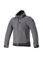 Alpinestars Neo Wasserdichte Kapuzenjacke, graue urbane Motorradjacke für Herren, wasserdichtes und winddichtes Textil.