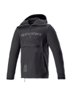 Alpinestars Sherpa Kapuzenjacke, schwarzer Softshell-Motorrad-Anorak für Herren, winddichte Urban Riding Jacke, Tech-Air® Ready.