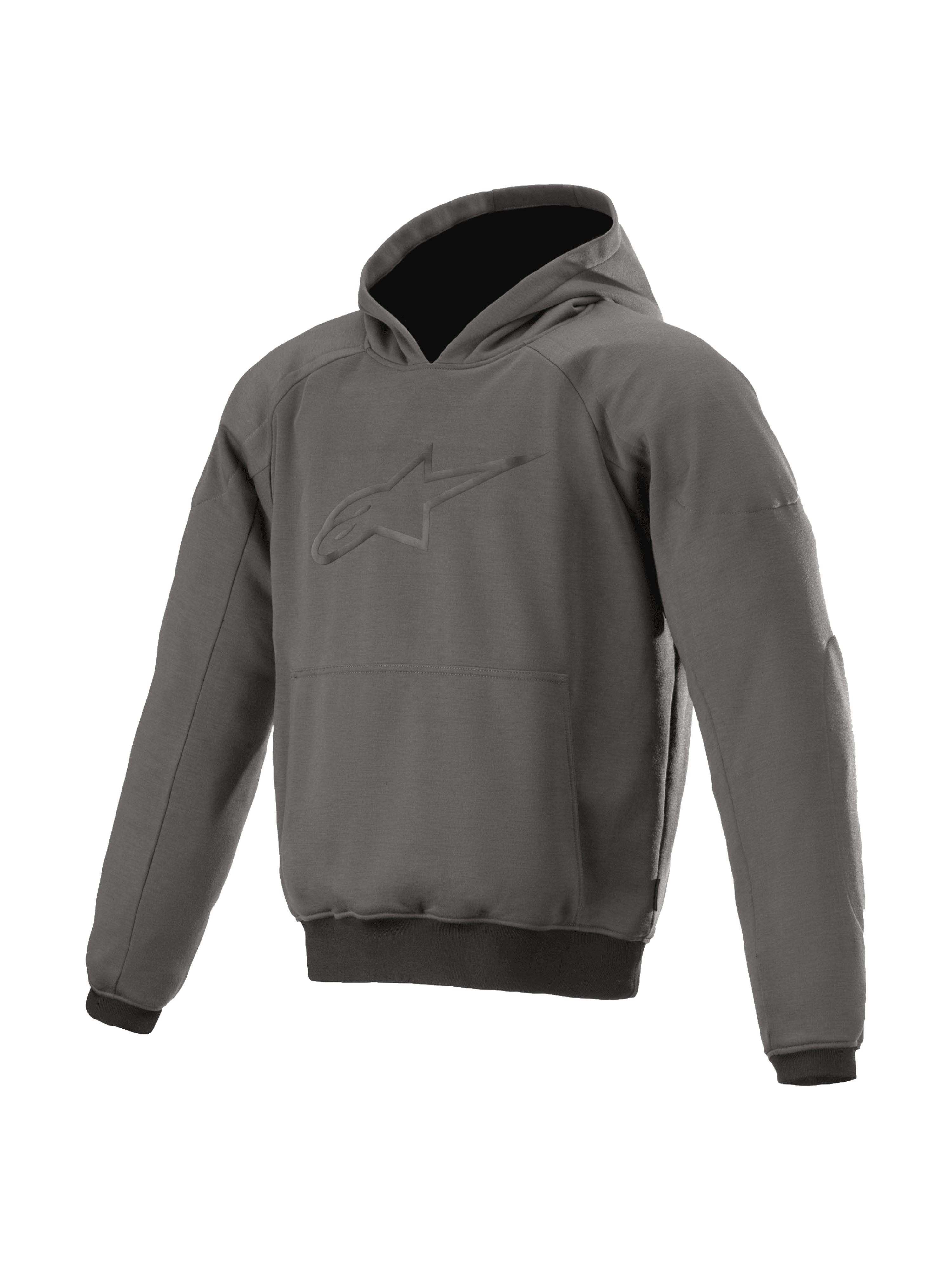 Alpinestars Ageless Hoodie, urbane Motorradjacke für Herren, Grau, mit Nucleon-Protektoren und CE-Zertifizierung.