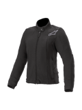 Alpinestars Women's Banshee Fleece, Urban Motorcycle Jacket in Black, with Nucleon Flex Plus armor and Kevlar.