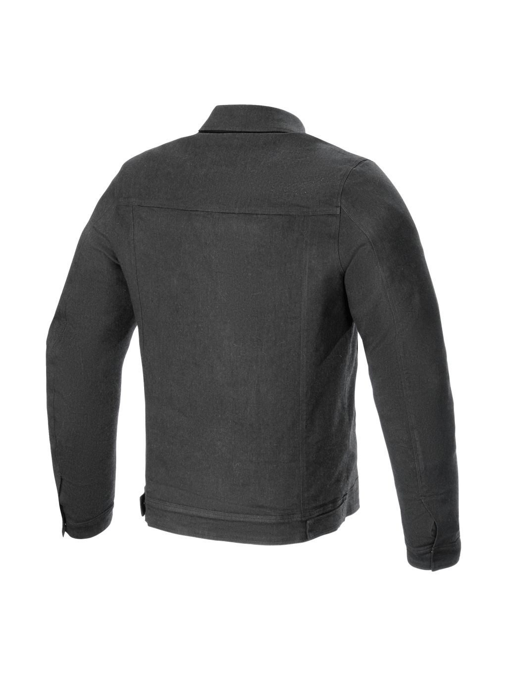 Alpinestars Garage Jacke, urbane Herren-Motorradjacke in Rauchgrau aus Stretch-Jeansstoff, Rückansicht, Tech-Air Ready