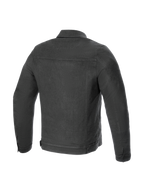 Alpinestars Garage Jacke, urbane Herren-Motorradjacke in Rauchgrau aus Stretch-Jeansstoff, Rückansicht, Tech-Air Ready