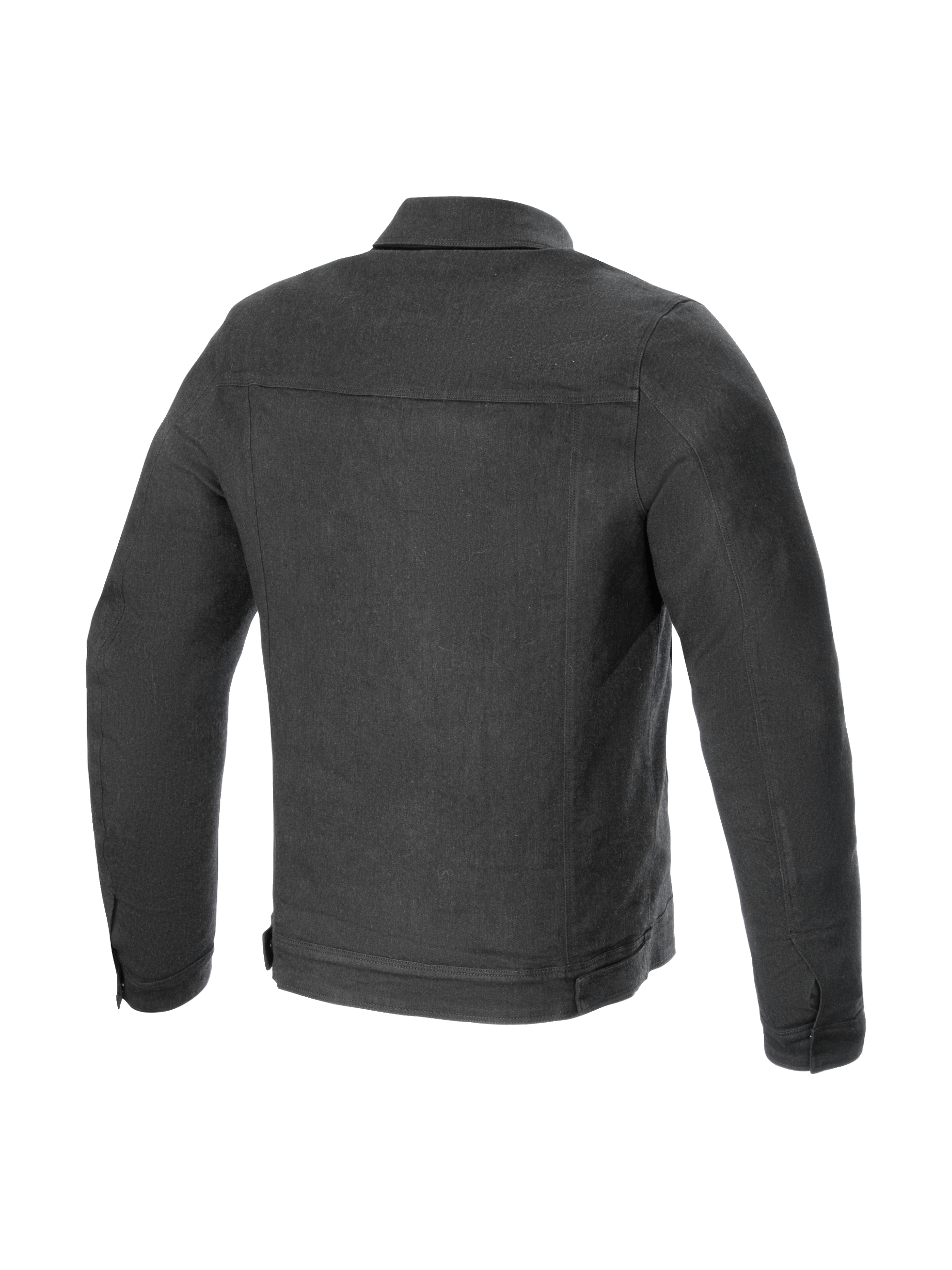 Alpinestars Garage Jacke, urbane Herren-Motorradjacke in Rauchgrau aus Stretch-Jeansstoff, Rückansicht, Tech-Air Ready