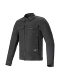 Alpinestars Garage Jacke, Motorradjacke im Urban-Stil, Rauchgrau, Stretch-Baumwoll-Denim mit CE Level 1 Schutz, Tech-Air® 3 Ready.