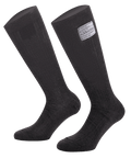 Alpinestars Race V4 Socken, Auto-Rennsocken, Schwarz, mit FIA 8856-2018 Zertifizierungsetikett, feuerfeste Nomex-Konstruktion mit gerippter Textur, knielang, technischer Base Layer für den Motorsport