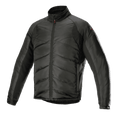 Alpinestars AMT Thermal Liner, Schwarz, Thermo-Zwischenschichtjacke, gesteppte diagonale Wattierung und Ripstop-Gewebe, hoher Kragen, durchgehender Frontreißverschluss, leichte Isolierung für Motorrad-Adventure-Touring