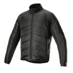 Alpinestars AMT Thermal Liner, Schwarz, Thermo-Zwischenschichtjacke, gesteppte diagonale Wattierung und Ripstop-Gewebe, hoher Kragen, durchgehender Frontreißverschluss, leichte Isolierung für Motorrad-Adventure-Touring